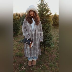 Winter Wonderland Belted Peacoat